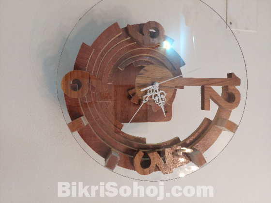 Wooden wall + Table Clock 14x14 inch